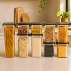 Kit Potes Herméticos Porta Mantimentos Organizador de Cozinha