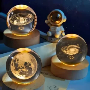 Luminária de Mesa LED em Cristal 3D